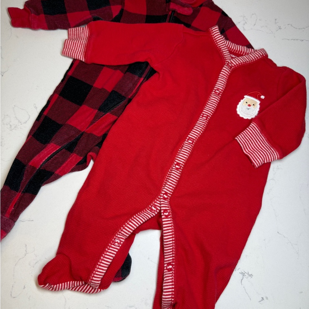 BUNDLE Baby Bodysuit Christmas Carter’s, Holiday Time 2 piece- 3 months